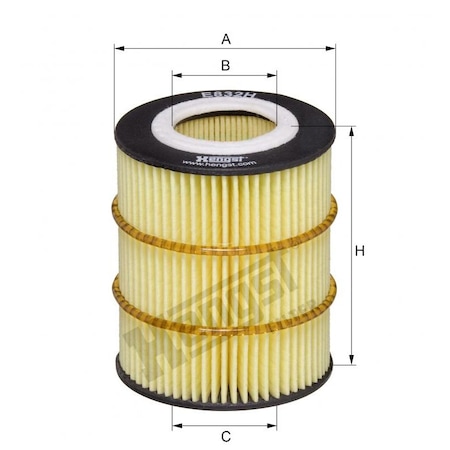 Hengst Oil Filter, E832HD317 E832HD317